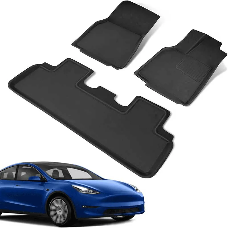 TAPTES All Weather Floor Mats for RHD Tesla Model Y , Floor Liners for RHD Tesla Model Y 2024 2023 2022 2021