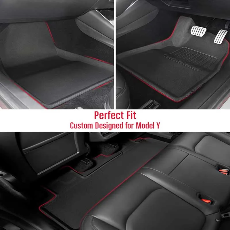 TAPTES All Weather Floor Mats for RHD Tesla Model Y , Floor Liners for RHD Tesla Model Y 2024 2023 2022 2021