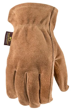 Wells Lamont 1012XL Work Gloves, Men's, XL, Keystone Thumb, Cowhide Leather, Brown/Tan :PR: QUANTITY: 1