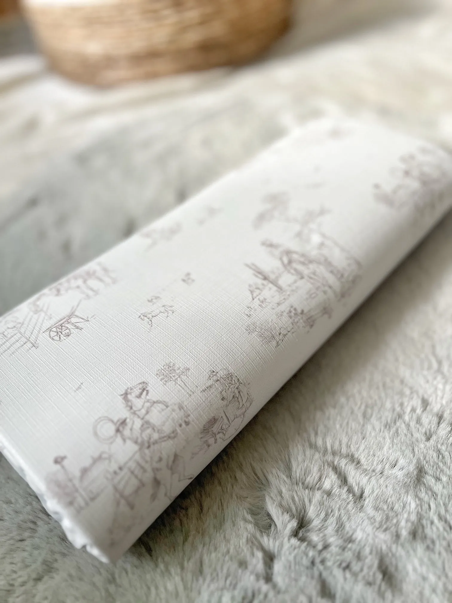 Western Toile Travel Changing Mat