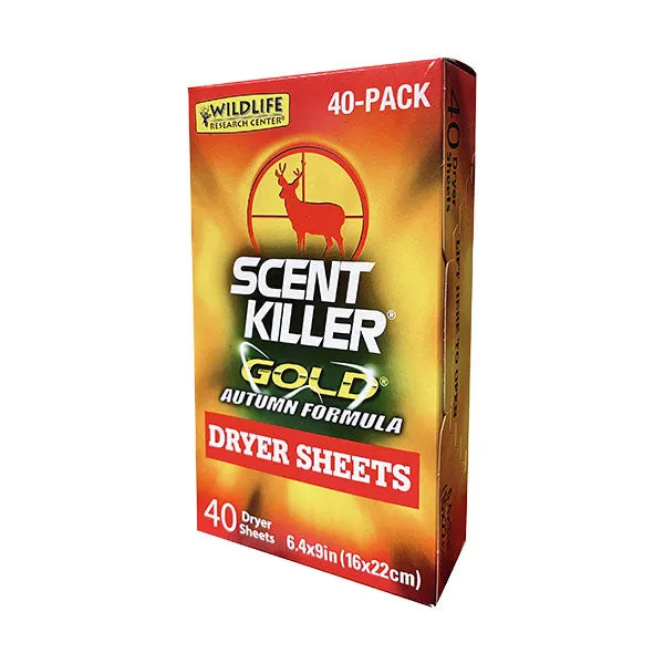 Wildlife Research Center Scent Killer Gold Autumn Formula Dryer Sheets (40 Pack)