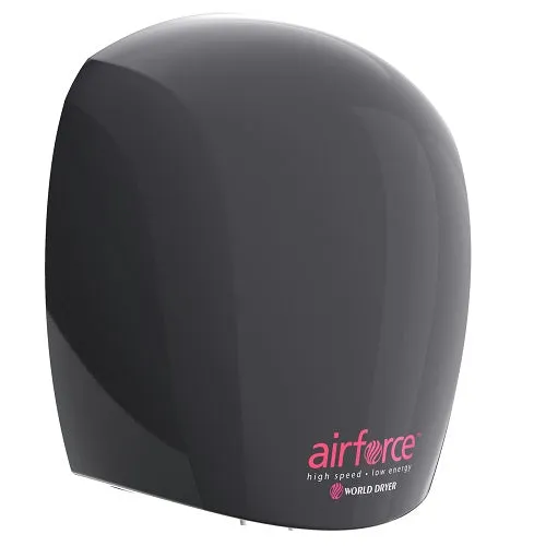 WORLD DRYER® J4-162A3 Airforce™ Hand Dryer - Black Epoxy on Aluminum Automatic Surface-Mounted (208V-240V)