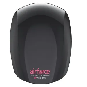 WORLD DRYER® J4-162A3 Airforce™ Hand Dryer - Black Epoxy on Aluminum Automatic Surface-Mounted (208V-240V)