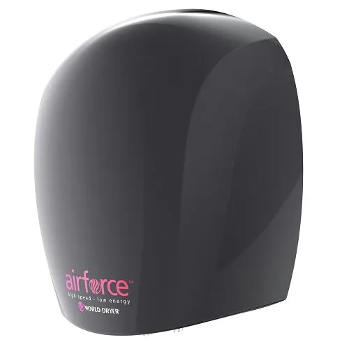 WORLD DRYER® J4-162A3 Airforce™ Hand Dryer - Black Epoxy on Aluminum Automatic Surface-Mounted (208V-240V)