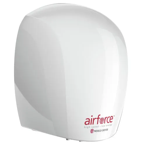 WORLD DRYER® J48-974 Airforce™ Hand Dryer - White Epoxy on Aluminum (50 Hz ONLY - NOT for use in North America)