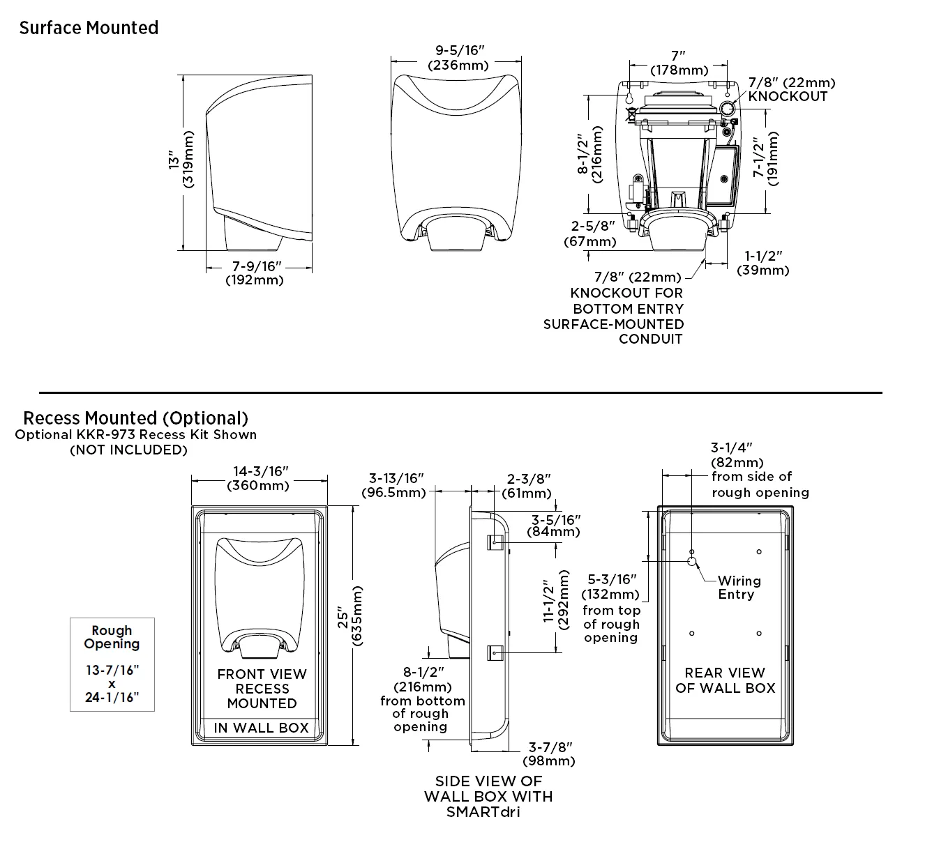 WORLD DRYER® K-976P SMARTdri® Plus ***DISCONTINUED***  No Longer Available in CAST IRON - Please see WORLD K-974P2