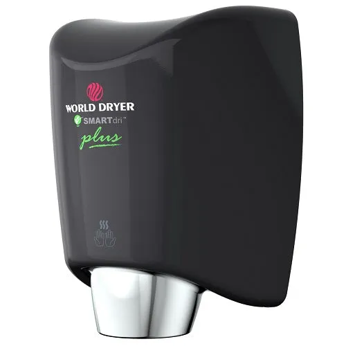 WORLD DRYER® K4-162P2 SMARTdri® Plus Hand Dryer -  Black Epoxy on Aluminum Automatic Surface-Mounted (208V-240V)